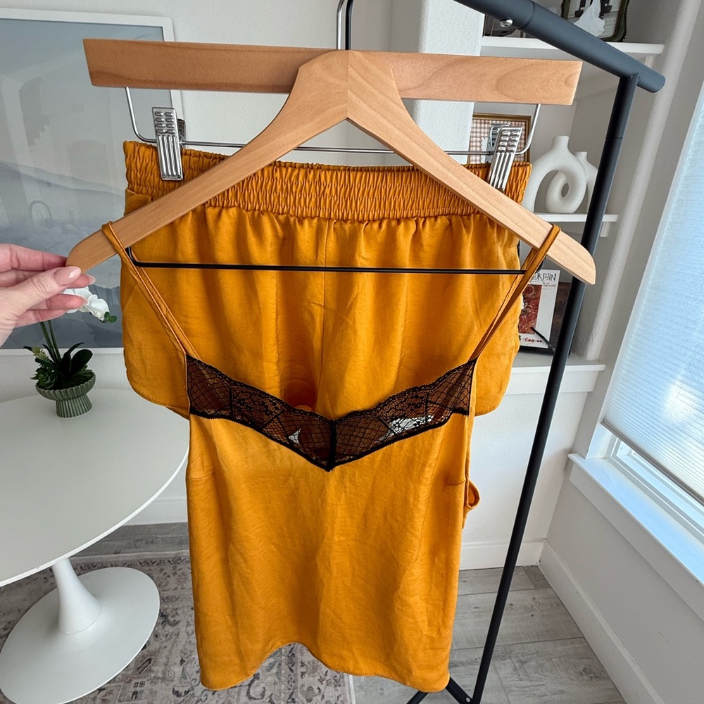 Midnight Bakery June Hammered Satin Short Pajamas